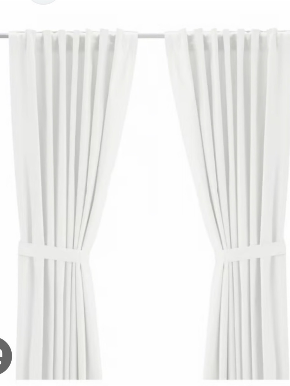 IKEA Ritva Curtain Panels - Set of 2 (white)
